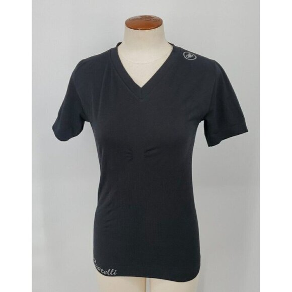 Castelli Tops - Castelli Cycling ? Shirt Womens L / XL  Black Tee Fitted Ribbed Stretch Top